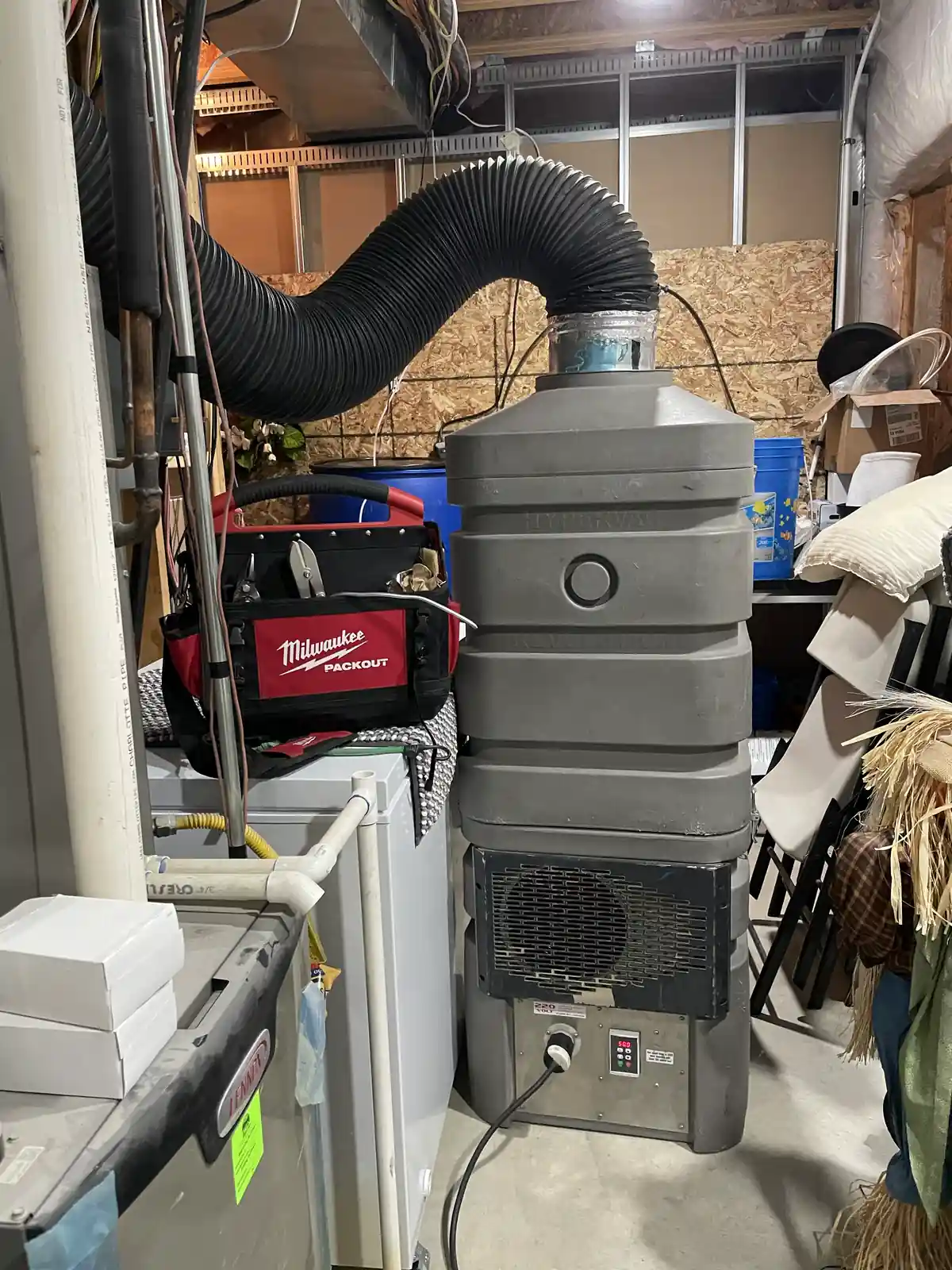 Negative Air Machine Garage Setup provided by Air Pro UT.