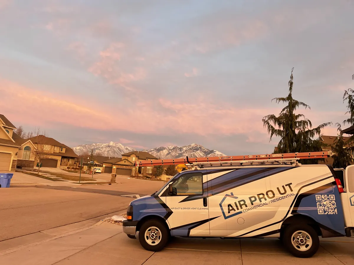 Air Pro UT Van Sunset Mountains.